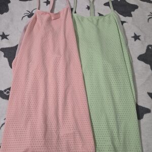 Athleta Chi Mesh Dot Tanks Lot